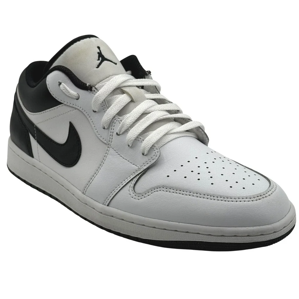 Nike Air Jordan 1 Low Men's Size 12 White Black Reverse Panda 553558-132 Retro